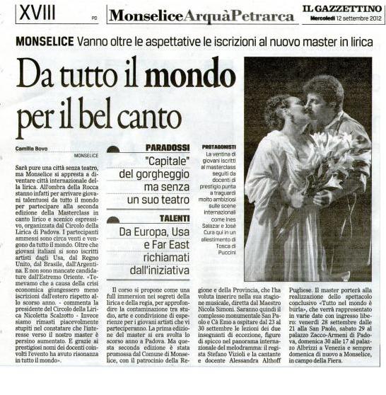 II Masterclass internazionale di canto e regia_2012